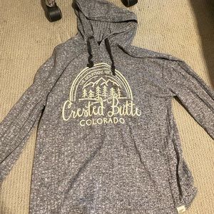 Grey Crested Butte Colorado hoodie